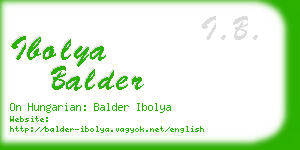 ibolya balder business card
